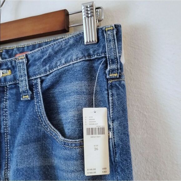 Anthropologie Pilcro The Joey High-Rise Distressed Straight Jeans Size 26 NWT - Picture 11 of 14